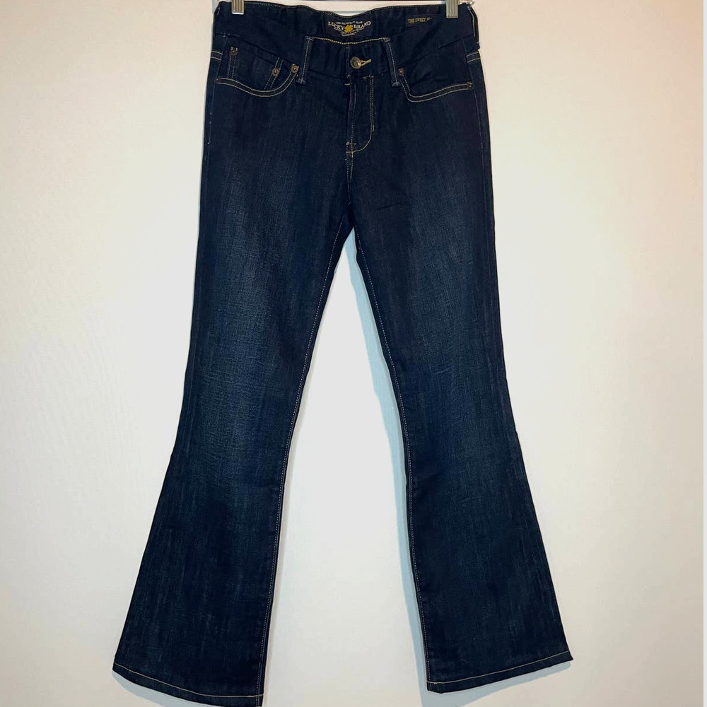 Lucky Brand Women's The Sweet Jean Boot Cut Dark Wash Jeans 25L. They are 25S